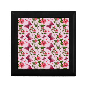 Cute Cherry Butterfly Pattern, Glossy Kawaii Fruit Gift Box