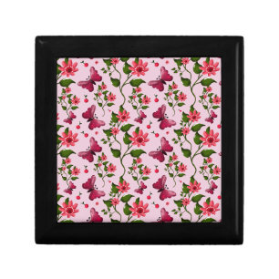 Cute Cherry Butterfly Pattern, Glossy Kawaii Fruit Gift Box