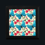 Cute Cherry Butterfly Pattern, Glossy Kawaii Fruit Gift Box<br><div class="desc">Adorable seamless pattern featuring glossy cherries, cute butterflies, and delicate floral elements. Designed in a soft kawaii aesthetic, this pattern is perfect for summer vibes, kids products, and feminine accessories. The bright cherries combined with soft butterflies create a playful and eye-catching design ideal for stickers, phone cases, apparel, and home...</div>