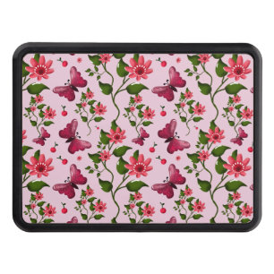 Cute Cherry Butterfly Pattern, Glossy Kawaii Fruit Hitch Cover