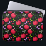 Cute Cherry Butterfly Pattern, Glossy Kawaii Fruit Laptop Sleeve<br><div class="desc">Adorable seamless pattern featuring glossy cherries, cute butterflies, and delicate floral elements. Designed in a soft kawaii aesthetic, this pattern is perfect for summer vibes, kids products, and feminine accessories. The bright cherries combined with soft butterflies create a playful and eye-catching design ideal for stickers, phone cases, apparel, and home...</div>