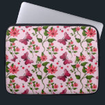 Cute Cherry Butterfly Pattern, Glossy Kawaii Fruit Laptop Sleeve<br><div class="desc">Adorable seamless pattern featuring glossy cherries, cute butterflies, and delicate floral elements. Designed in a soft kawaii aesthetic, this pattern is perfect for summer vibes, kids products, and feminine accessories. The bright cherries combined with soft butterflies create a playful and eye-catching design ideal for stickers, phone cases, apparel, and home...</div>