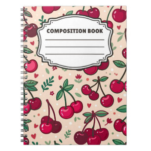 Cute Cherry Composition Notebook