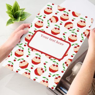 Cute cherry cupcakes tiled pattern text box envelope mailers