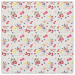 Cute Cherry Ice Cream Bear Fabric