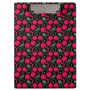 Cute Cherry Pattern Aesthetic   Red Cherry Seamles Clipboard