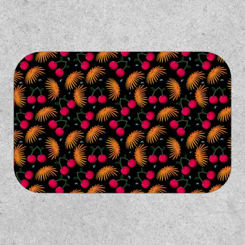 Cute Cherry Pattern Aesthetic | Red Cherry Seamles Patch