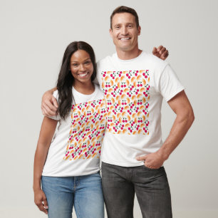 Cute Cherry Pattern Aesthetic Red Cherry Seamles T-Shirt