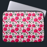 Cute Cherry  Pattern, Glossy Kawaii Fruit Laptop Sleeve<br><div class="desc">Adorable seamless pattern featuring glossy cherries, cute butterflies, and delicate floral elements. Designed in a soft kawaii aesthetic, this pattern is perfect for summer vibes, kids products, and feminine accessories. The bright cherries combined with soft butterflies create a playful and eye-catching design ideal for stickers, phone cases, apparel, and home...</div>