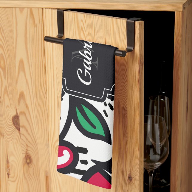 Cute Cherry Pattern Kitchen Towel (Thirds Fold)