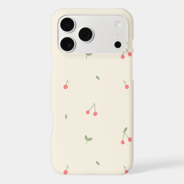 Cute Cherry Pattern – Minimal Fruit Aesthetic Case-Mate iPhone Case (Back)
