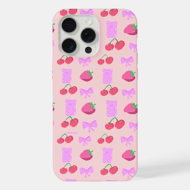 Cute cherry phone case (Back)