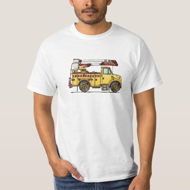 Cute Cherry Picker Truck T-Shirt (Front)
