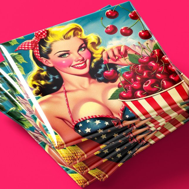 Cute Cherry Pin-up Magnet (Creator Uploaded)