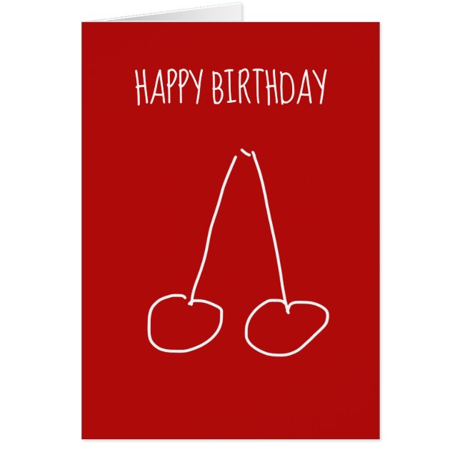 Cute cherry simple minimalist cards (Front)