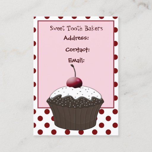 Customizable cupcake business Cards