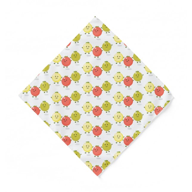 Cute cherry tomatoes cartoon illustration  bandana (Front)