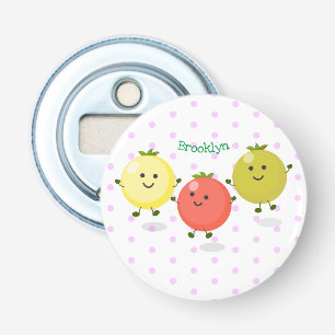Cute cherry tomatoes cartoon illustration bottle opener
