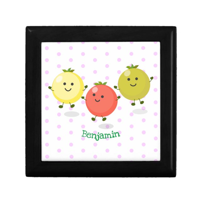 Cute cherry tomatoes cartoon illustration gift box (Front)