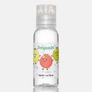 Cute cherry tomatoes cartoon illustration hand sanitizer