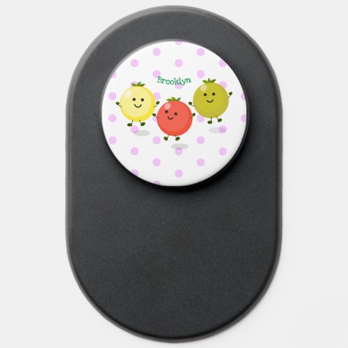 Cute cherry tomatoes cartoon illustration PopSocket