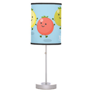 Cute cherry tomatoes cartoon illustration table lamp