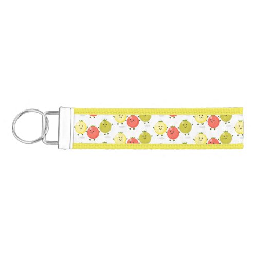 Cute cherry tomatoes cartoon illustration wrist keychain