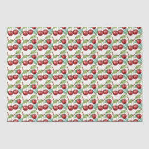 Cute Cherry Vintage Themed Pattern Tissue Paper