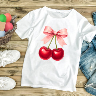 cute cherry with rebon T-Shirt