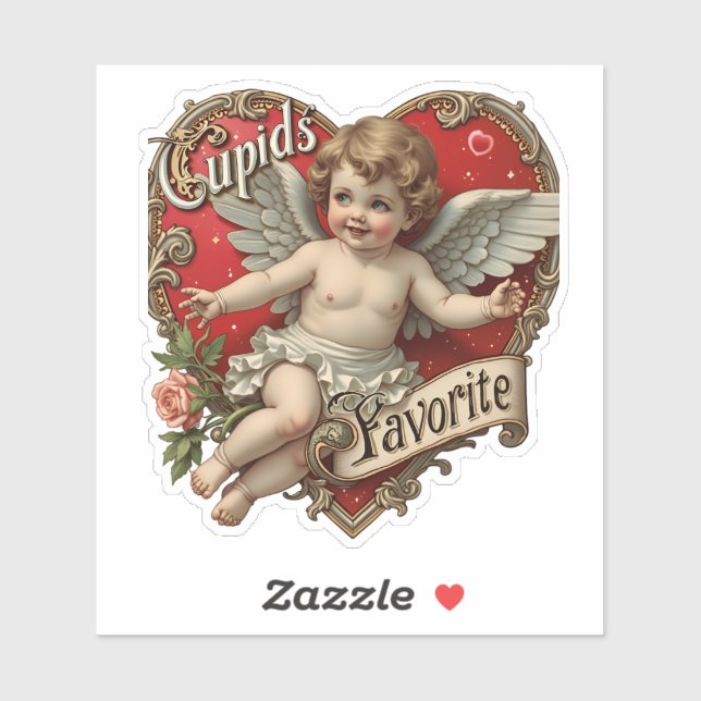 Cute cherub valentine  sticker (Sheet)