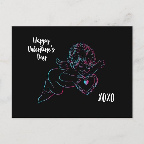 Cute Cherub with a Heart for Valentines Day Holiday Postcard