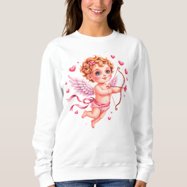 Cute cherub with arrow sweatshirt (Front)