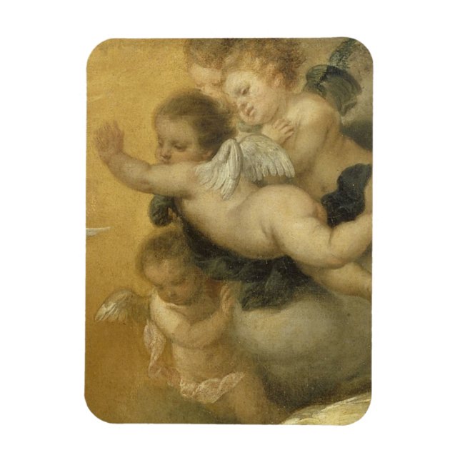 Cute Cherubs detail of an Annunctiation - Fine Art Magnet (Vertical)