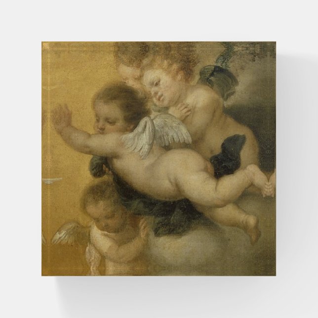 Cute Cherubs (detail of an Annunctiation)  Paperweight (Front)