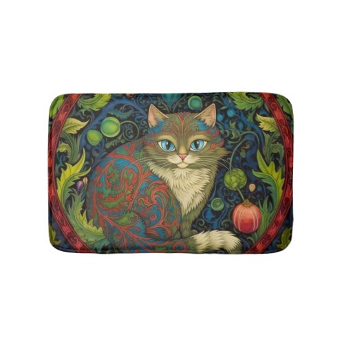 Cute Cheshire Cat art nouveau style Bath Mat