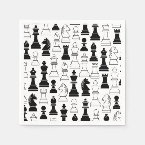 Cute Chess Board Game Kids Birthday Party Napkins