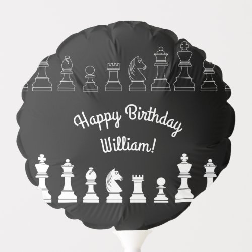 Cute Chess Board Games Kids Birthday Party Balloon