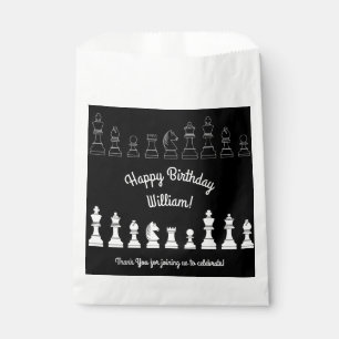 Cute Chess Board Games Kids Birthday Party Favor Bag