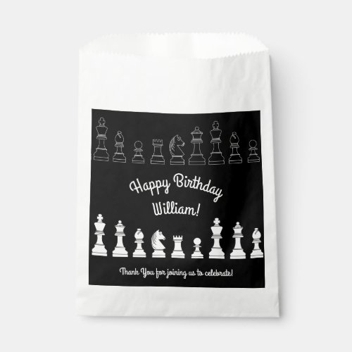 Cute Chess Board Games Kids Birthday Party Favor Bag