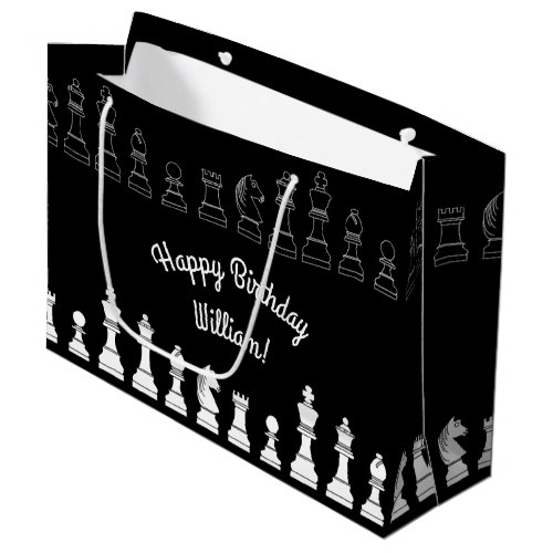 Cute Chess Board Games Kids Birthday Party Large Gift Bag
