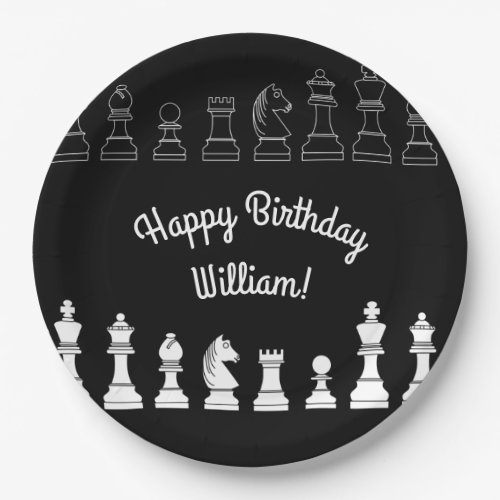 Cute Chess Board Games Kids Birthday Party Paper Plates