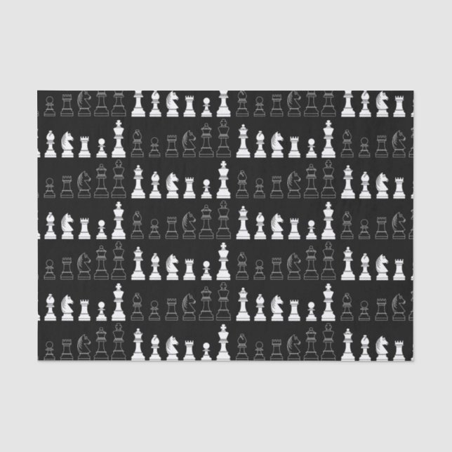 Cute Chess Board Games Kids Birthday Party Tissue Paper (Front)