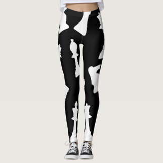 Cute chess game pieces leggings