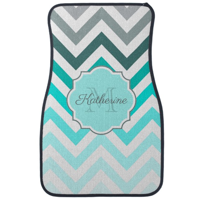 Cute Chevron Pattern Car Floor Mat (Front)