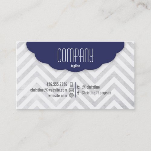 Cute Chevron Professional Business Card