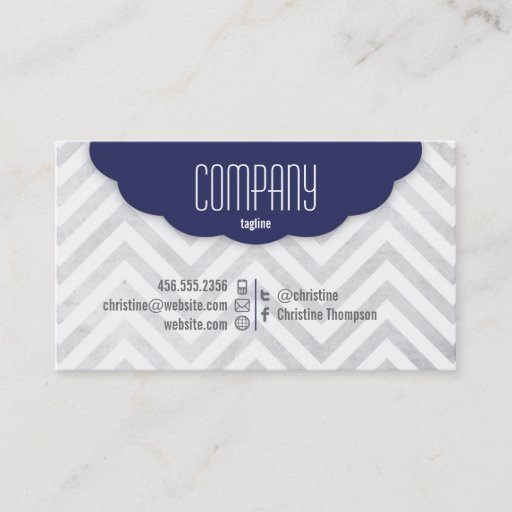 Customizable Cute Chevron Professional Business Card