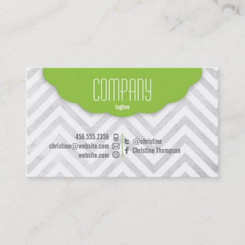 Cute Chevron Professional Business Card