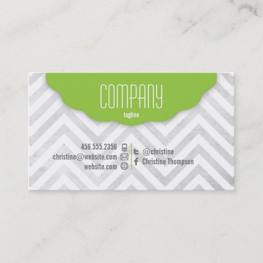 Customizable Cute Chevron Professional Business Card