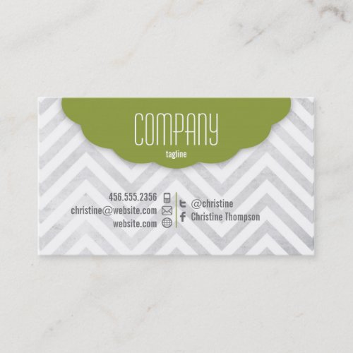 Cute Chevron Professional Business Card