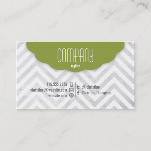 Customizable Cute Chevron Professional Business Card